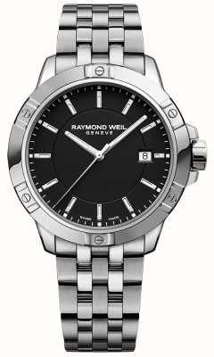 Raymond Weil Tango klassieke quartz (41 mm) zwarte wijzerplaat / roestvrijstalen armband 8160-ST-20041