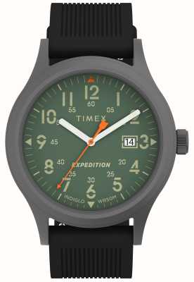 Timex Expeditieverkenner (40 mm) groene wijzerplaat / zwarte rubberen band TW4B30200