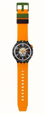 Swatch Kracht van de natuur herfstkleurige oranje band SB03G107