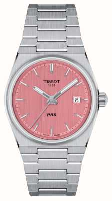Tissot Prx (35 mm) roze wijzerplaat / roestvrijstalen armband T1372101133100