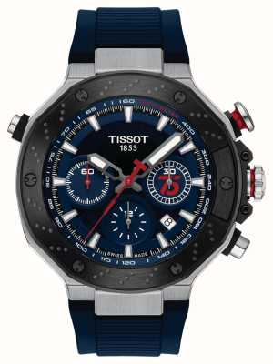 Tissot T-race motogp™ automatische chronograaf 2024 gelimiteerde editie (45 mm) blauwe wijzerplaat / blauwe siliconen band T1414272704100