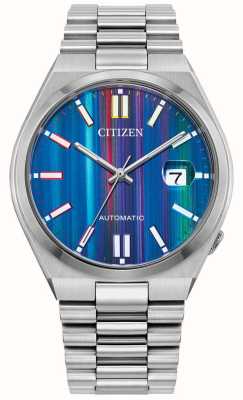 Citizen Tsuyosa automatische (40 mm) gekleurde spectrum wijzerplaat / roestvrijstalen armband NJ0151-53W
