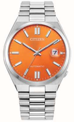 Citizen Tsuyosa automatische (40 mm) sunray oranje wijzerplaat / roestvrijstalen armband NJ0151-53Z