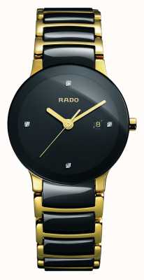 RADO Centrix diamanten hightech keramiek horloge met zwarte wijzerplaat R30930712