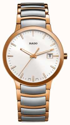 RADO Centrix tweekleurig roestvrijstalen horloge met witte wijzerplaat R30554103