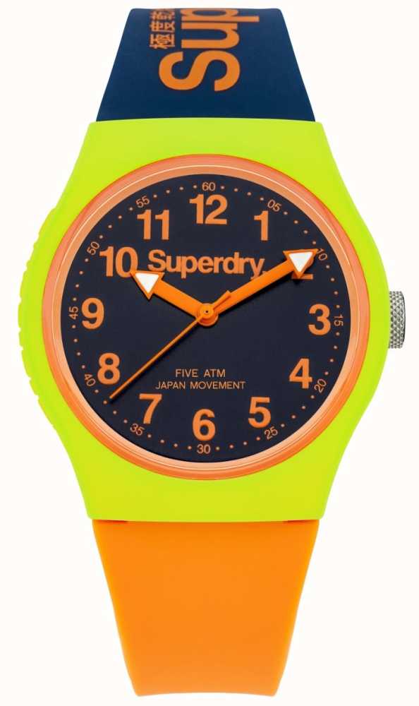 Miljard zuur Componist Superdry Urban Marine Oranje Horloge Met Siliconen Band SYG164MU - First  Class Watches™ NLD