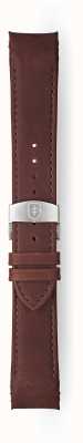 Elliot Brown Alleen 22 mm donkerbruine leren vouwband voor heren STR-L14