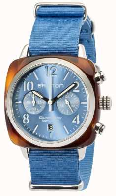 Briston Heren clubmaster classic acetaat chrono tortoise shell grijs 16140.SA.T.14.NLB