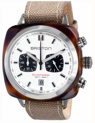 Briston Heren clubmaster sport acetaat tortoise shell chrono wit 15142.SA.TS.2.LSK