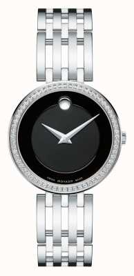Movado Vrouwen esperanza 63-diamanten ring zwarte wijzerplaat 0607052