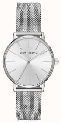 Armani Exchange Dames | zilveren wijzerplaat | armband van roestvrij staal AX5535