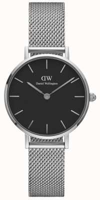 Daniel Wellington Dames petite 28 mm sterling zilver zwart DW00100218