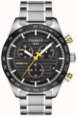 Tissot Heren prs 516 chronograaf zwarte wijzerplaat roestvrijstalen armband T1004171105100
