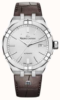 Maurice Lacroix Aikon automatisch bruin leren horloge AI6008-SS001-130-1