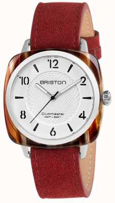 Briston Clubmaster chique rode band witte wijzerplaat 18536.SA.BE.2G.LNR