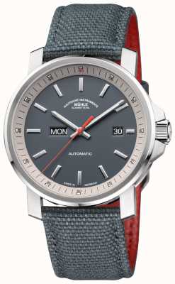 Muhle Glashutte Het 29er tag datum roestvrij staal grijs horloge M1-25-34-CB