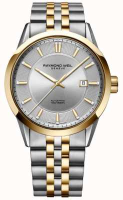 Raymond Weil Freelancer automatische tweekleurige armband voor heren, zilveren wijzerplaat 2731-STP-65001
