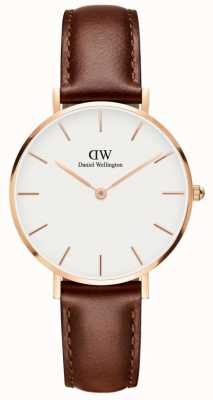 Daniel Wellington Klassieke st mawes unisex horloge witte wijzerplaat rosé gouden kast DW00100175
