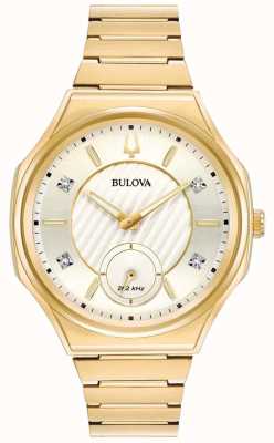 Bulova | kromming | dames | goudkleurige armband | 97P136