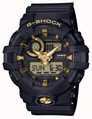 Casio G-shock analoog digitaal rubberen gouden horloge GA-710B-1A9ER