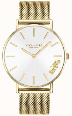 Coach Dames perry gouden mesh armband horloge 14503125