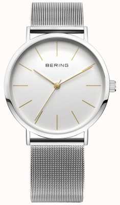 Bering Klassieke collectie horloge met mesh band en krasbestendigheid 13436-001