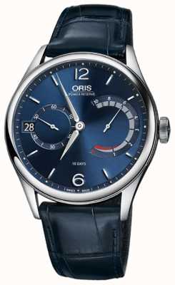 ORIS Artelier kaliber 111 blauw croco lederen horloge 01 111 7700 4065-set 1 23 87fc