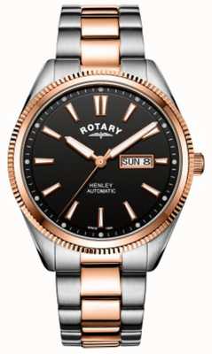 Rotary | henley heren | gekartelde rand | roestvrij stalen band | GB05382/04