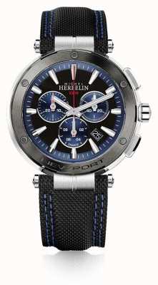 Herbelin | heren | nieuwpoort | blauw en zwarte chronograaf | 37688/AG65