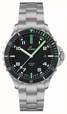 Laco Amazonas automatische (42 mm) zwart-groene wijzerplaat / roestvrijstalen armband 862107.MB