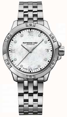 Raymond Weil | damestango | wijzerplaat met diamanten | roestvrijstalen armband 5960-ST-00995