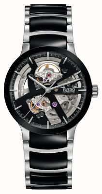 RADO Centrix openhart automatisch zwart keramiek horloge R30178152