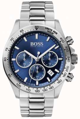 BOSS ​heren held sport lux | stalen armband | blauwe wijzerplaat | 1513755