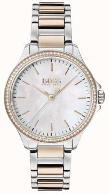 BOSS ​diamanten voor haar | tweekleurige armband | parelmoer 1502524