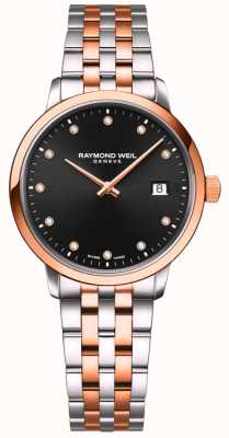 Raymond Weil ​toccata voor vrouwen | tweekleurige armband | zwarte diamanten set 5985-SP5-20081