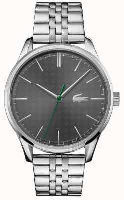 Lacoste Wenen voor heren | roestvrijstalen armband | grijze wijzerplaat 2011073