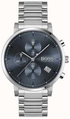 BOSS ​integriteit van mannen | roestvrijstalen armband | blauwe wijzerplaat 1513779
