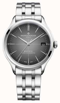 Baume & Mercier Clifton baumatic chronometer (40 mm) grijze gradiënt wijzerplaat / roestvrijstalen armband M0A10551