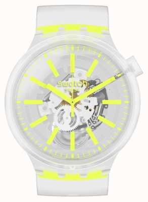 Swatch Yellowinjelly | groot vet | horloge met duidelijke band SO27E103