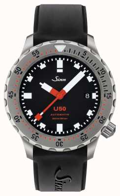 Sinn U50 | zwart siliconen duikershorloge 1050.010 BLACK RUBBER
