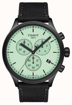 Tissot Heren | chrono xl | groene wijzerplaat | zwarte stoffen band T1166173709100