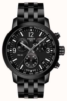 Tissot Prc 200 | chronograaf | zwarte wijzerplaat | zwart pvd-staal T1144173305700