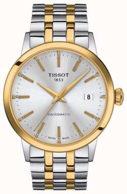 Tissot Swissmatic | zilveren wijzerplaat tweekleurige roestvrijstalen armband T1294072203101