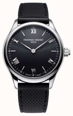 Frederique Constant Heren | vitaliteit | smartwatch | zwarte wijzerplaat | zwart rubber FC-287B5B6