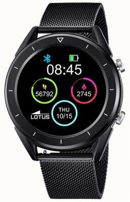 Lotus Smartime | heren | zwart pvd mesh + gratis riem L50007/1