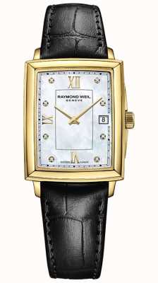 Raymond Weil Toccata voor dames | zwarte leren band | parelmoer wijzerplaat 5925-PC-00995