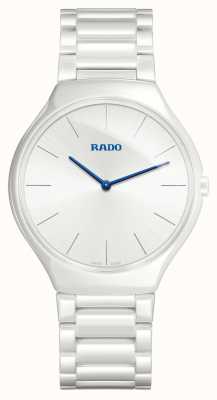 RADO Echte dunne witte keramische armband witte wijzerplaat kwarts R27957022