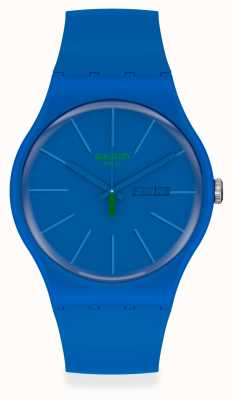 Swatch Beltempo | blauwe plastic band | blauwe wijzerplaat SO29N700