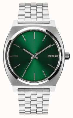 Nixon Tijdteller | groene zonnestraal | roestvrijstalen armband | groene wijzerplaat A045-1696-00