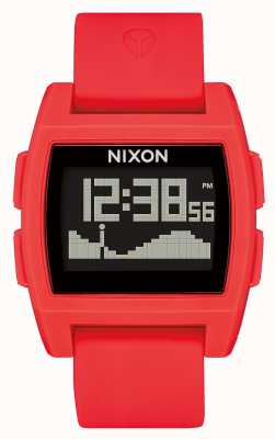 Nixon Basistij | rood | digitaal | rode siliconen band A1104-200-00